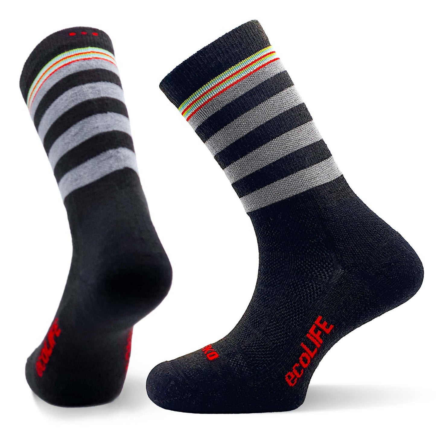 TEKO eco LIFE PRISM 3.0 Merino Wool Medium Cushion Socks - Granite - TEKO eco-performance
