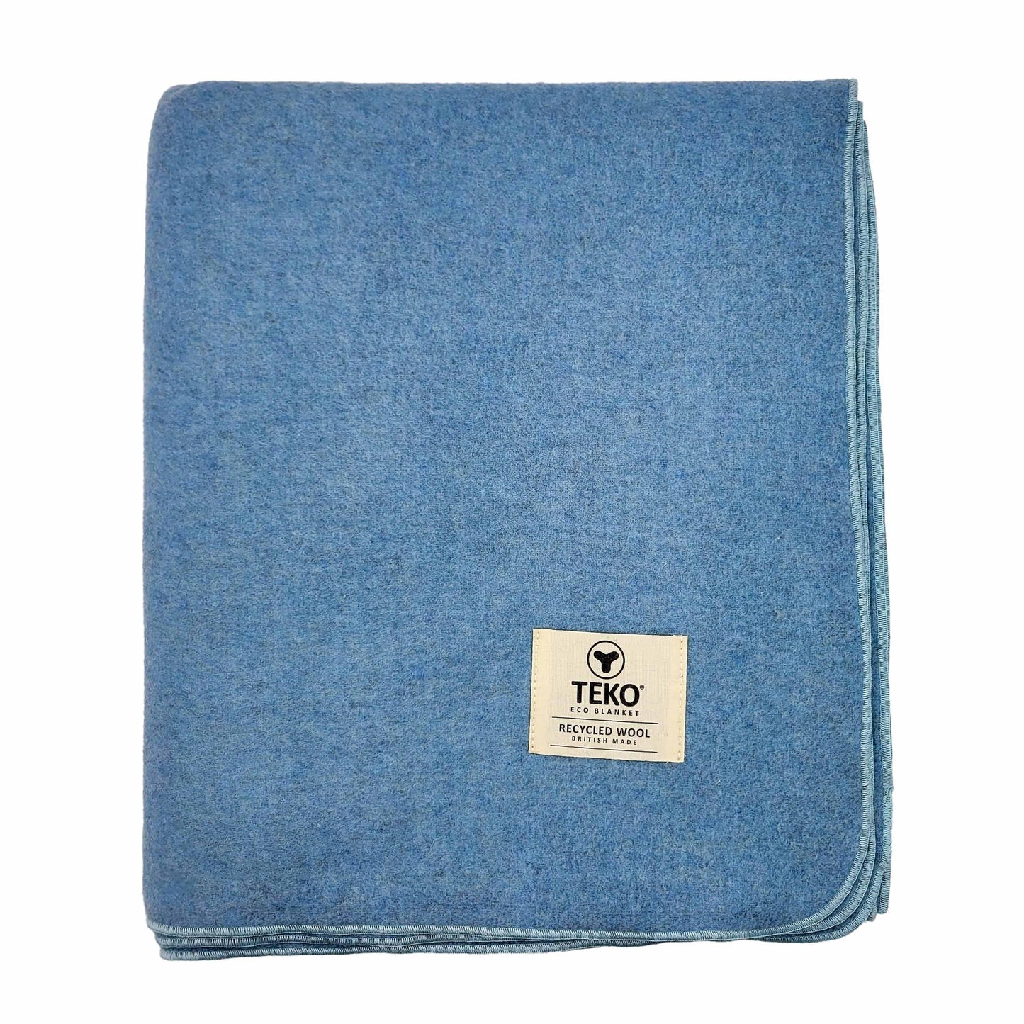 TEKO eco MELTON WOOL BLANKET - Misty Blue - TEKO eco-performance