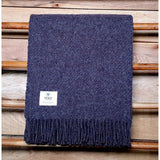 TEKO Recycled Twill Wool eco BLANKET - Coffee - Made in Britain