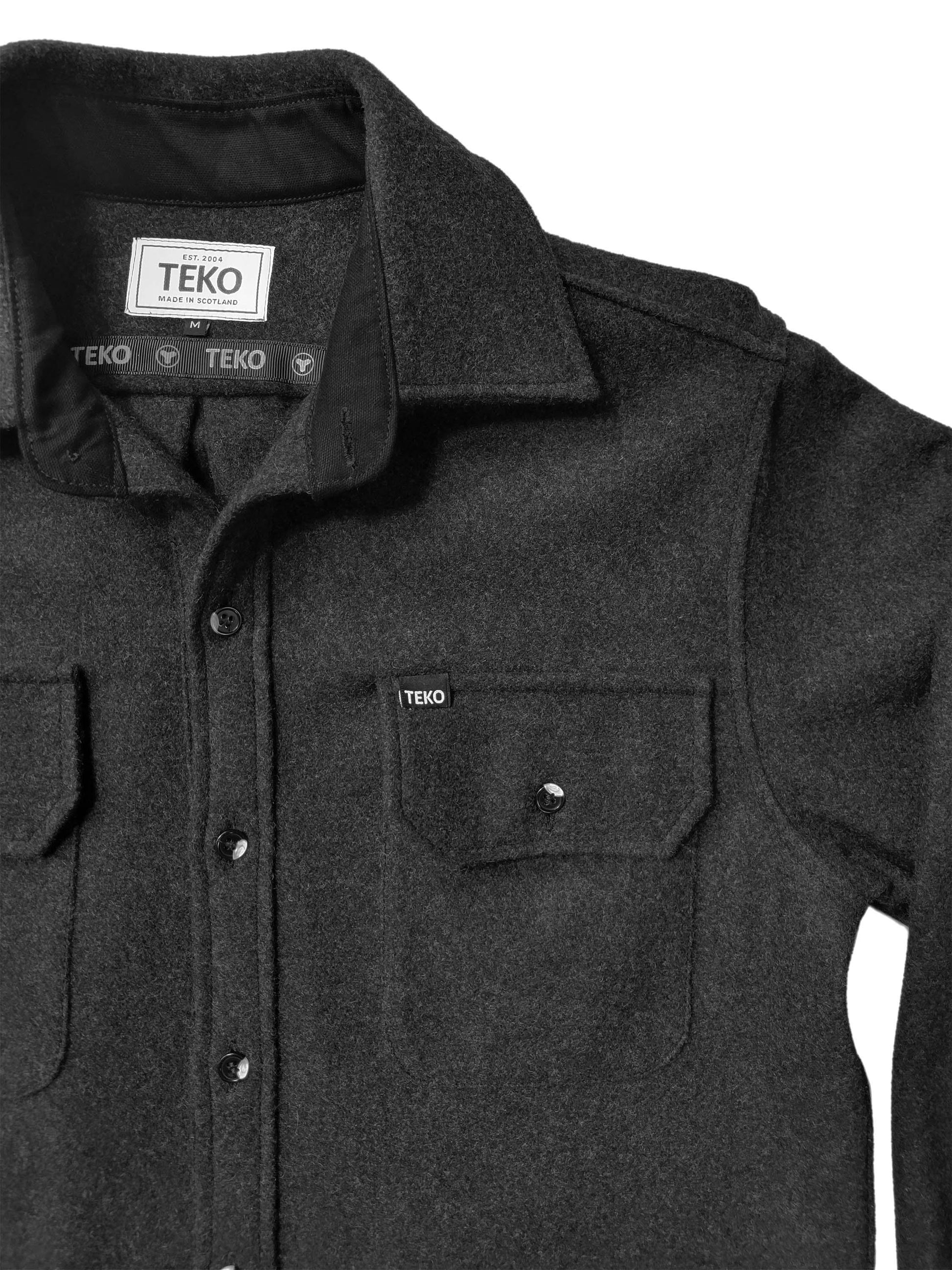 TEKO SIMPSON eco MELTON Wool 2.0 Men's Shirt with Two Chest Pockets - TEKO eco-performance
