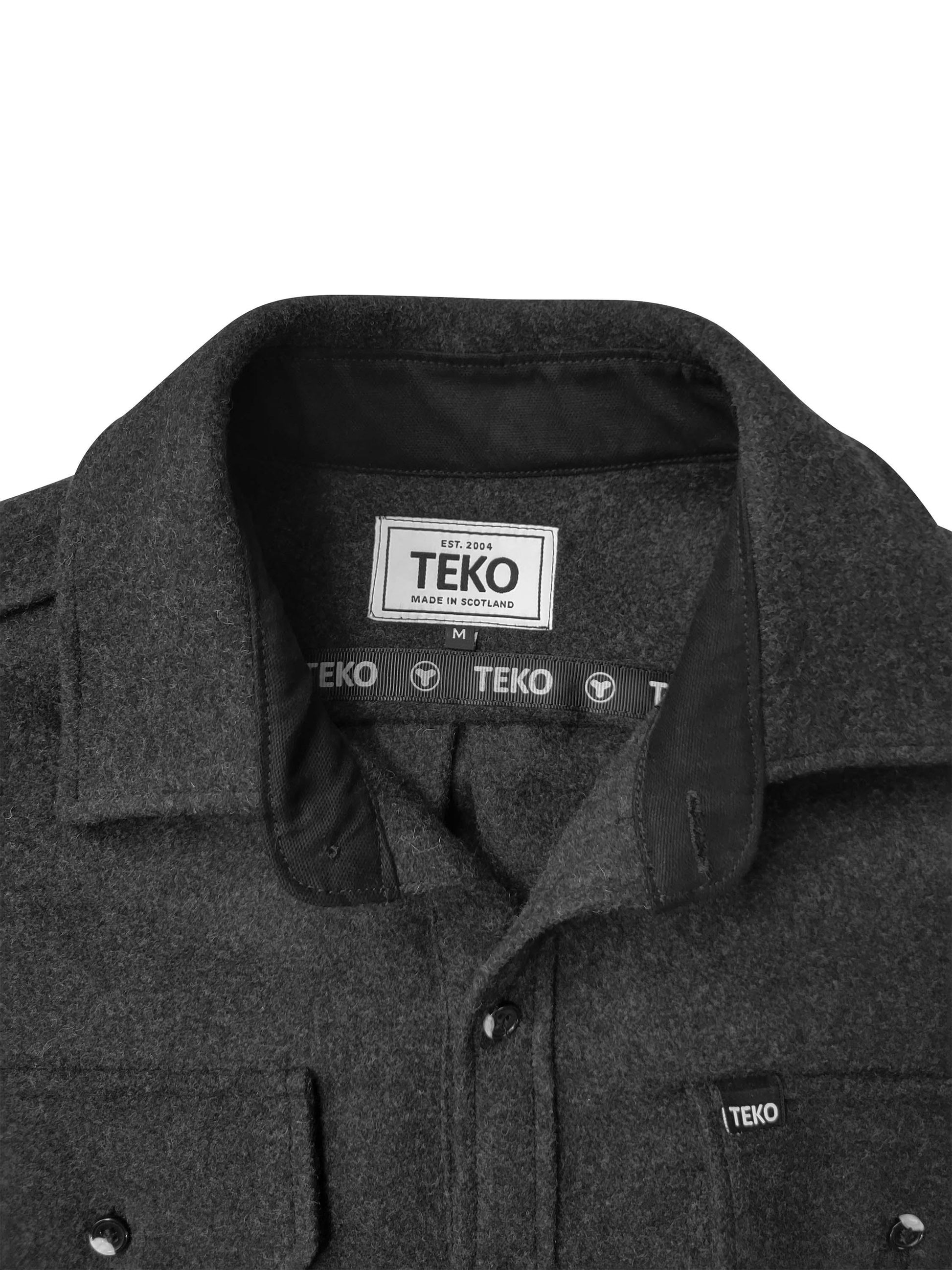 TEKO SIMPSON eco MELTON Wool 2.0 Men's Shirt with Two Chest Pockets - TEKO eco-performance