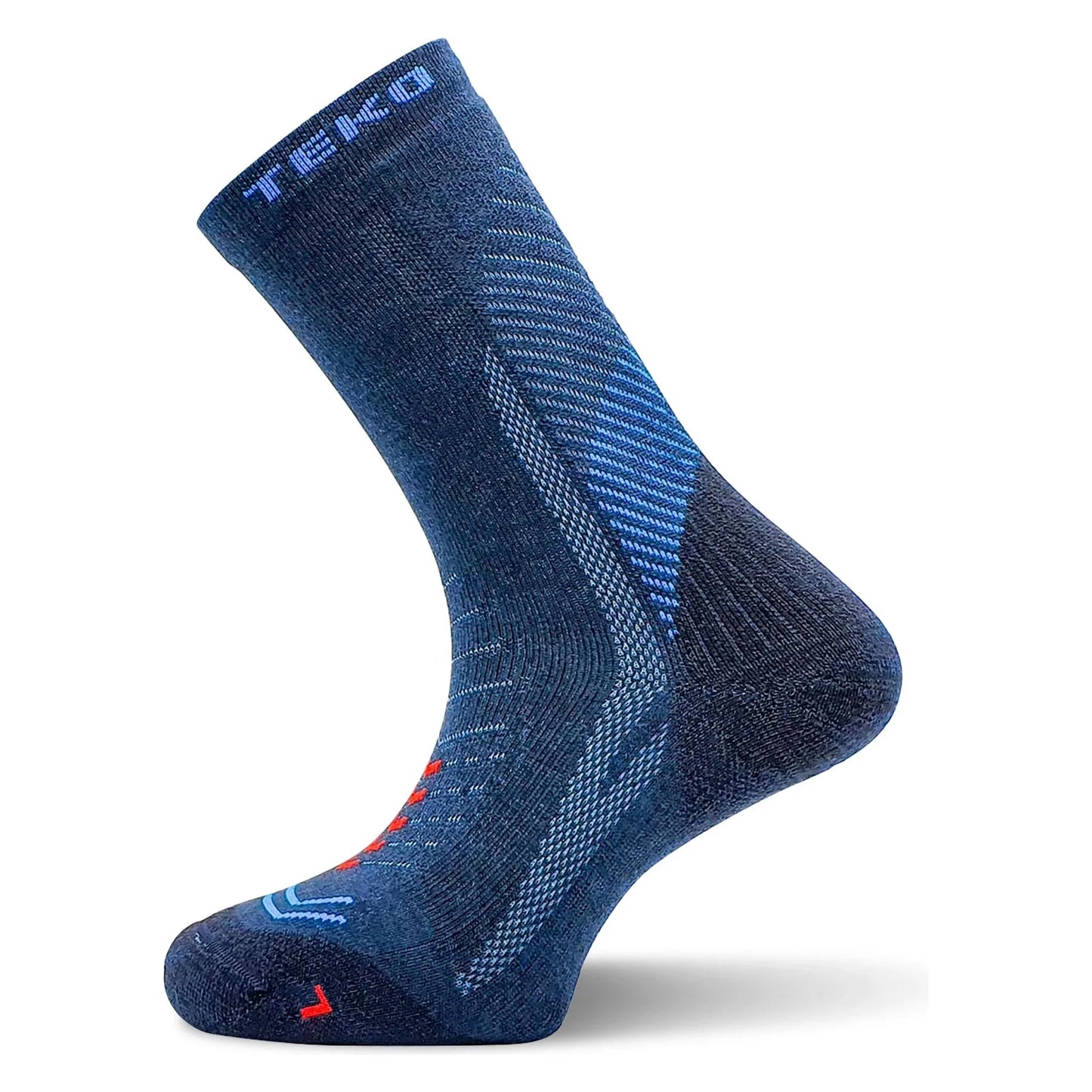 TEKO eco HIKE 2.0 DISCOVERY Merino Wool Hiking Socks - Light Half Cushion - Storm Blue - TEKO eco-performance
