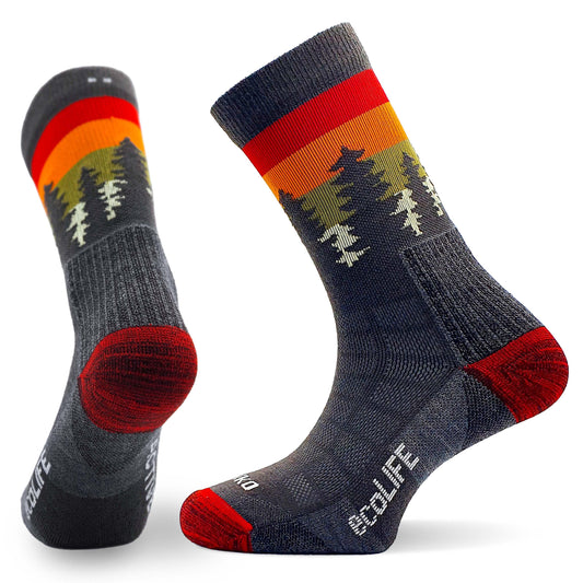 TEKO ecoLIFE WILD FOREST SUNRISE 2.0 MERINO Light Half Cushion Socks - TEKO eco-performance