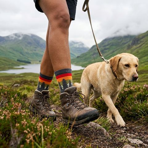 TEKO ecoLIFE WILD FOREST SUNRISE 2.0 MERINO Light Half Cushion Socks