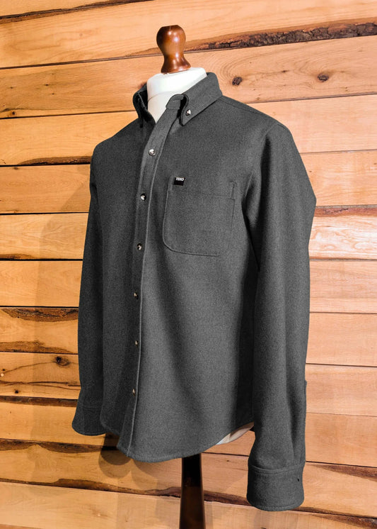 TEKO FRASER eco MELTON Wool 2.0 Men's Shirt - Granite - TEKO eco-performance