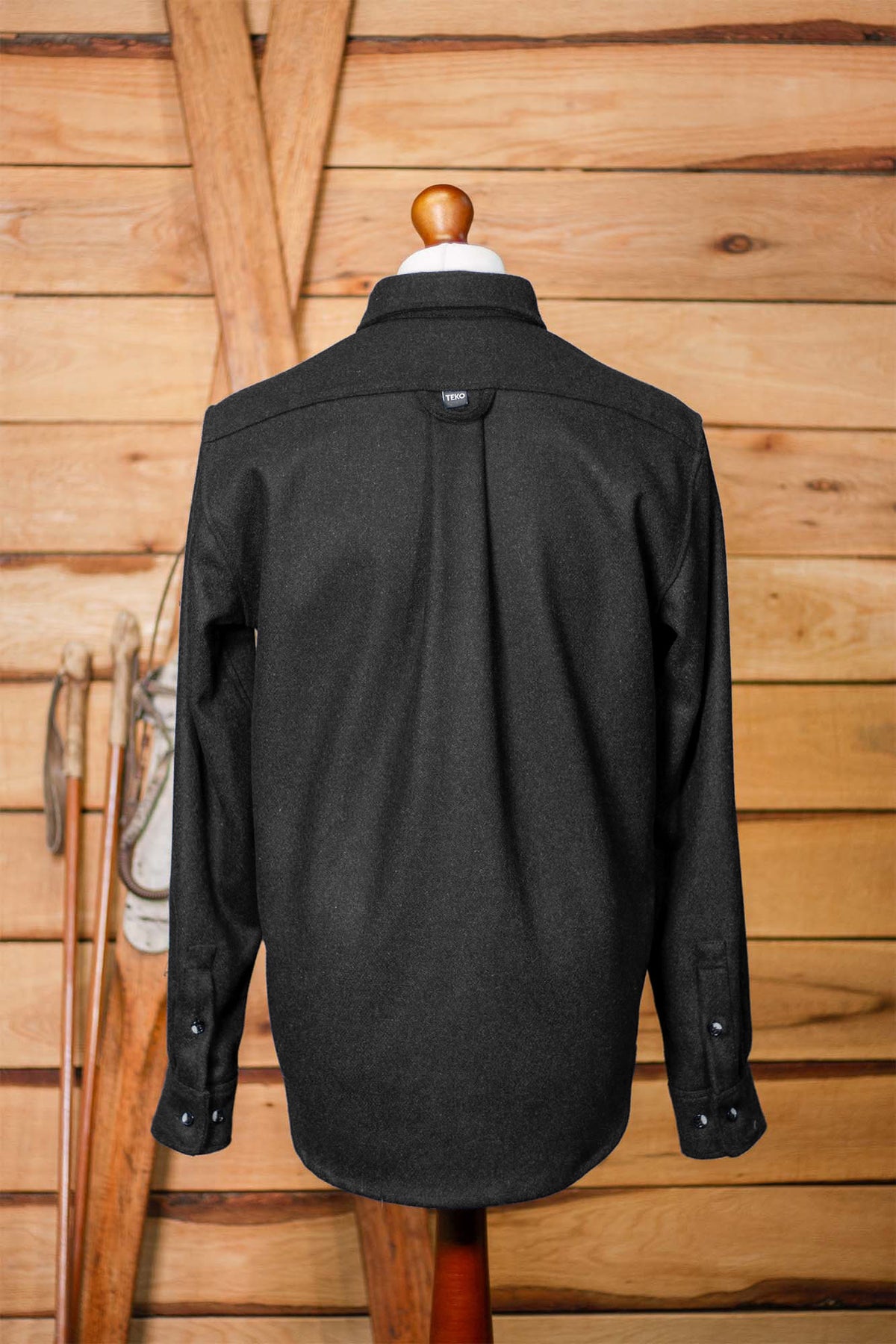 TEKO FRASER MELTON Wool 2.0 Shacket - Granite
