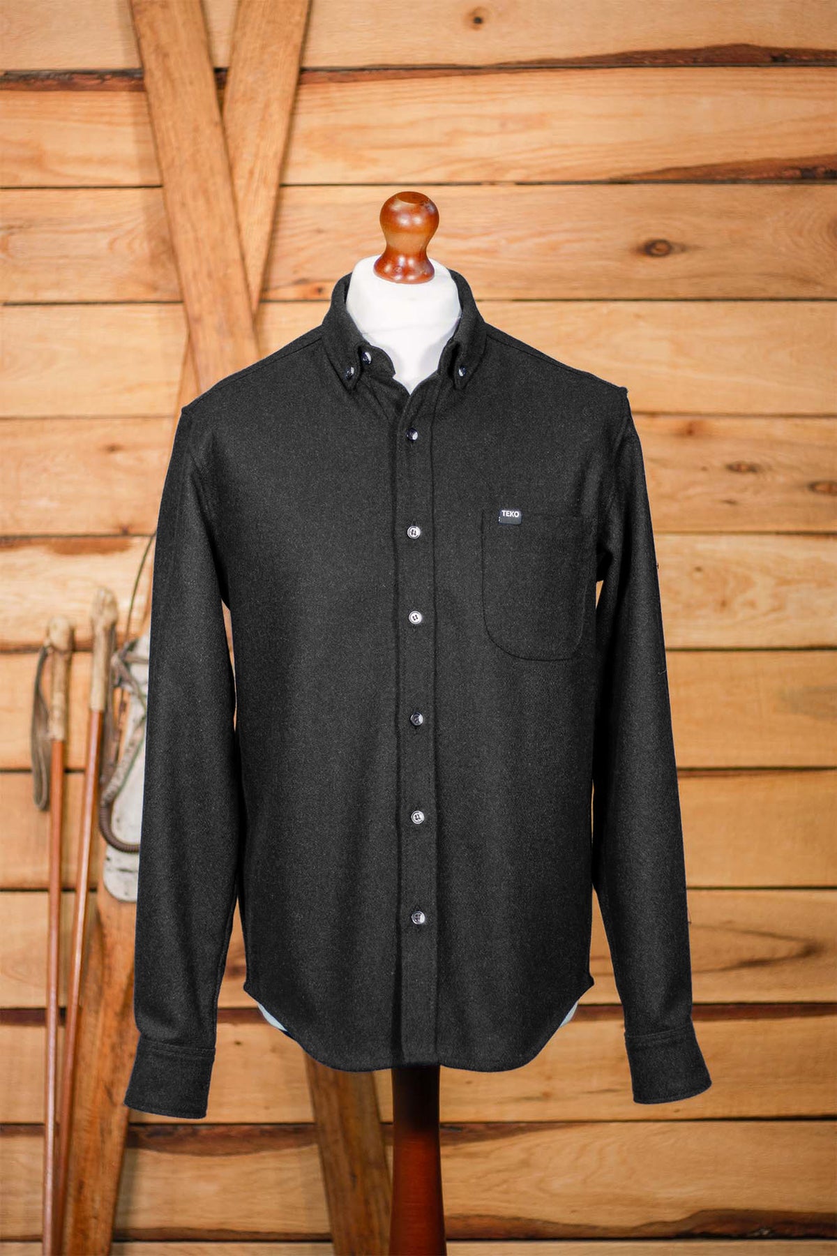 TEKO FRASER MELTON Wool 2.0 Shacket - Granite
