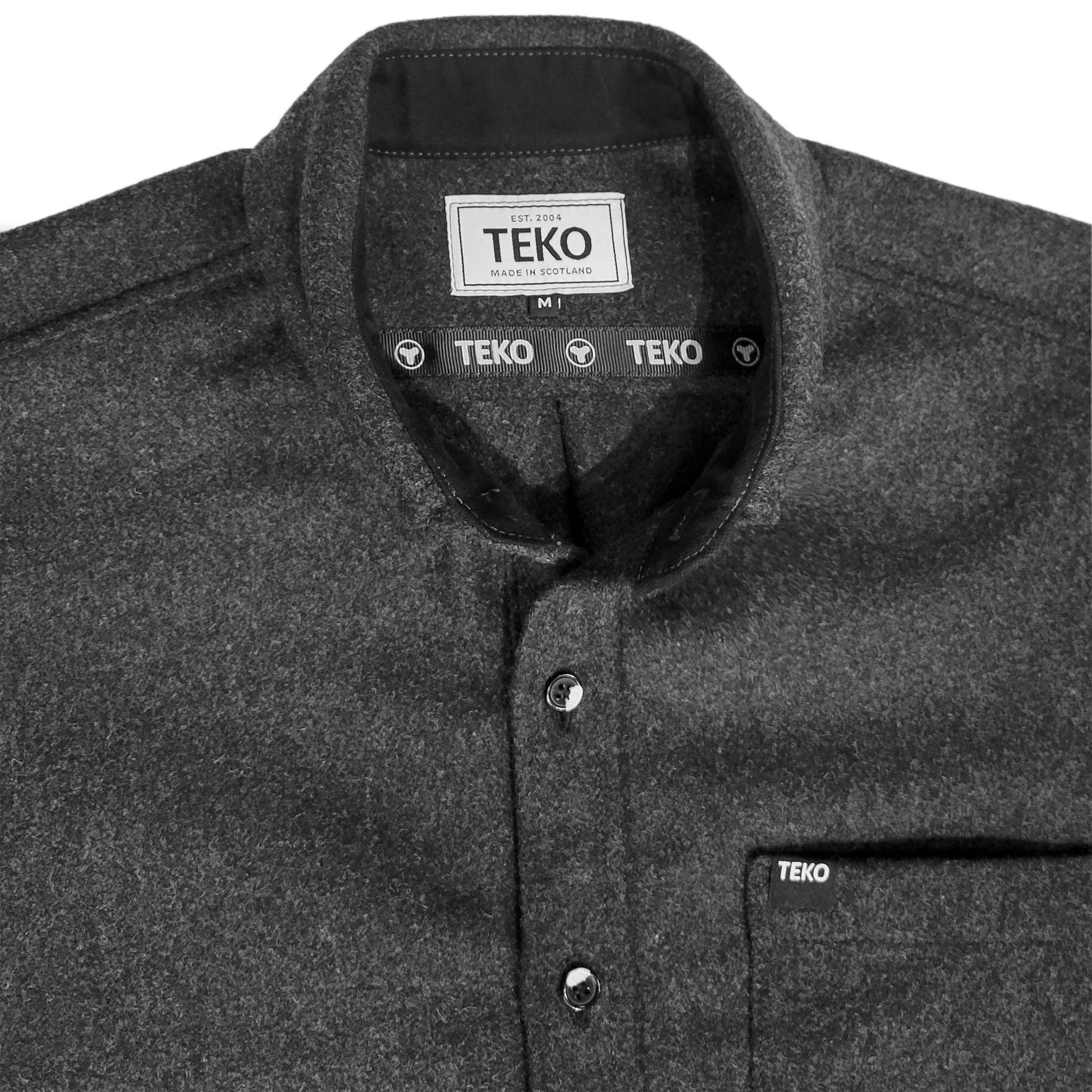 TEKO FRASER eco MELTON Wool 2.0 Men's Shirt - Granite - TEKO eco-performance