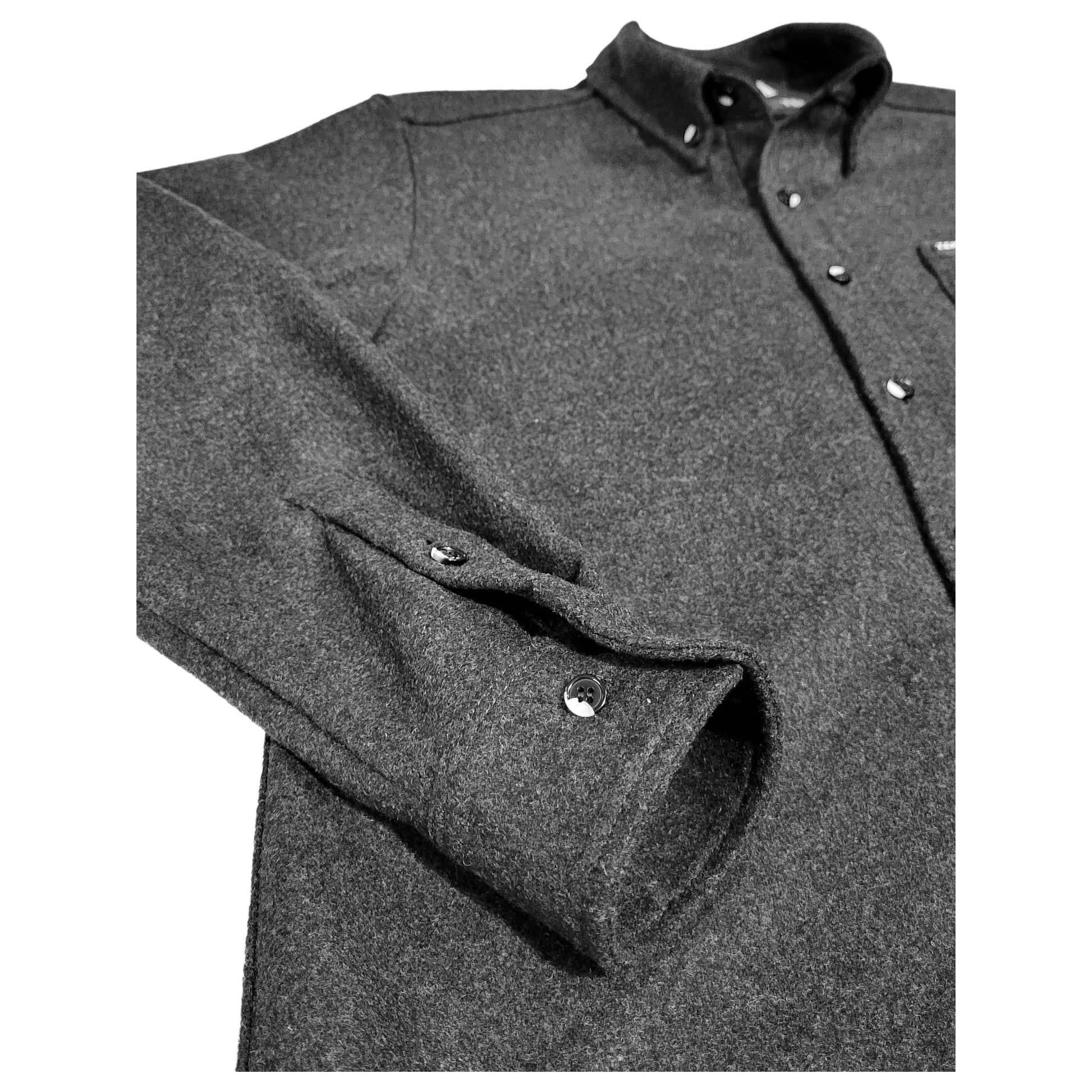 TEKO FRASER eco MELTON Wool 2.0 Men's Shirt - Granite - TEKO eco-performance