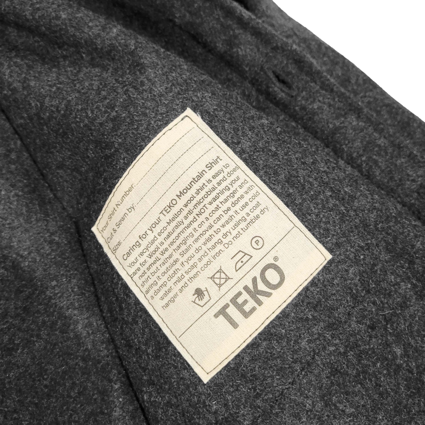 TEKO FRASER eco MELTON Wool 2.0 Men's Shirt - Granite - TEKO eco-performance