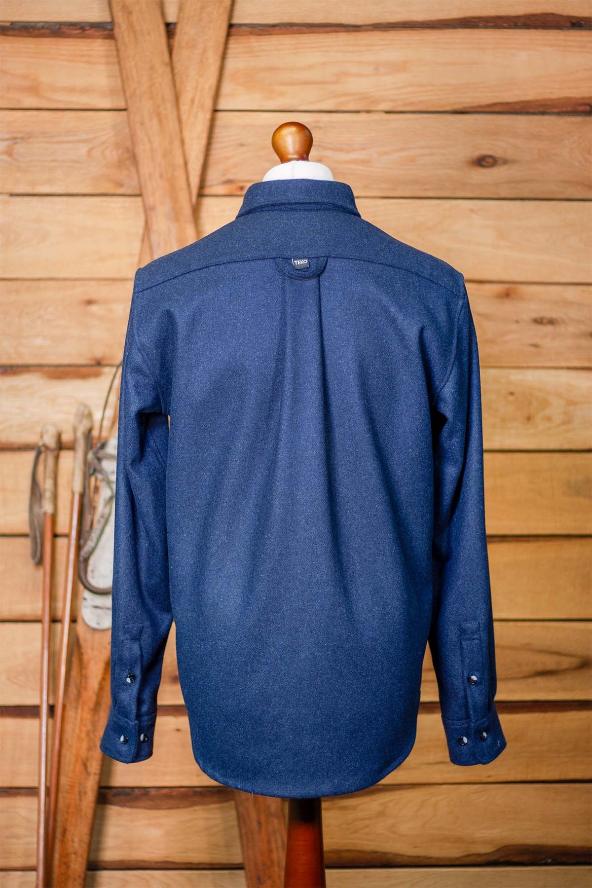 TEKO FRASER MELTON Wool 2.0 Shacket - Storm Blue