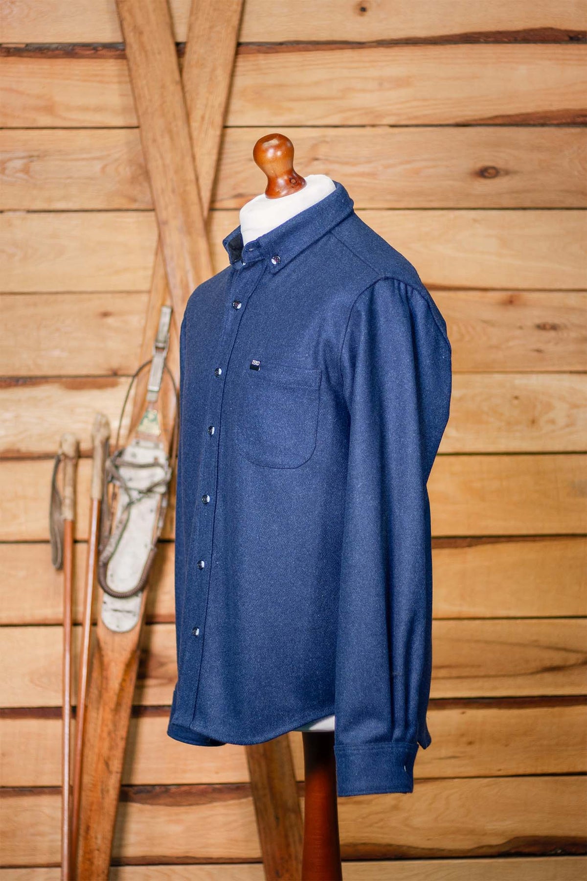 TEKO FRASER MELTON Wool 2.0 Shacket - Storm Blue