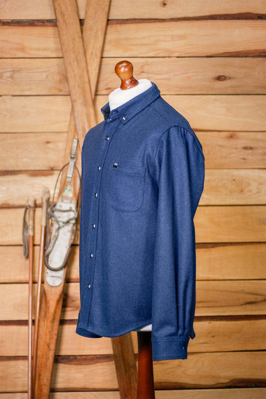TEKO FRASER MELTON Wool 2.0 Shacket - Storm Blue