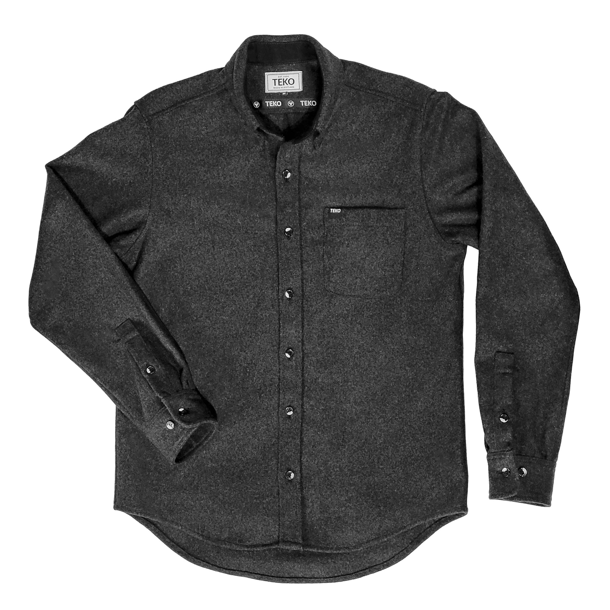 TEKO FRASER eco MELTON Wool 2.0 Men's Shirt - Granite - TEKO eco-performance