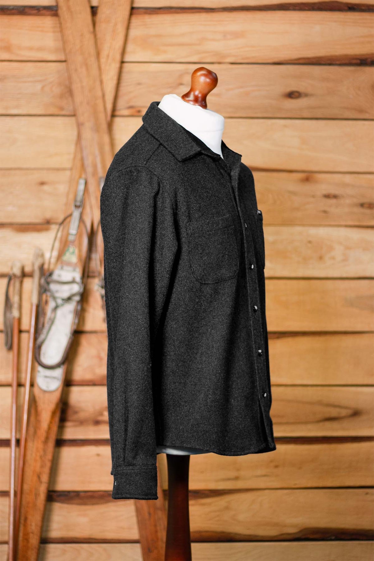 TEKO ROBERTSON MELTON Wool 2.0 Shacket with Two Chest Pockets