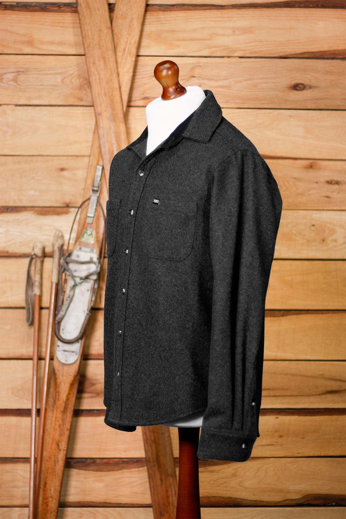 TEKO ROBERTSON MELTON Wool 2.0 Shacket with Two Chest Pockets
