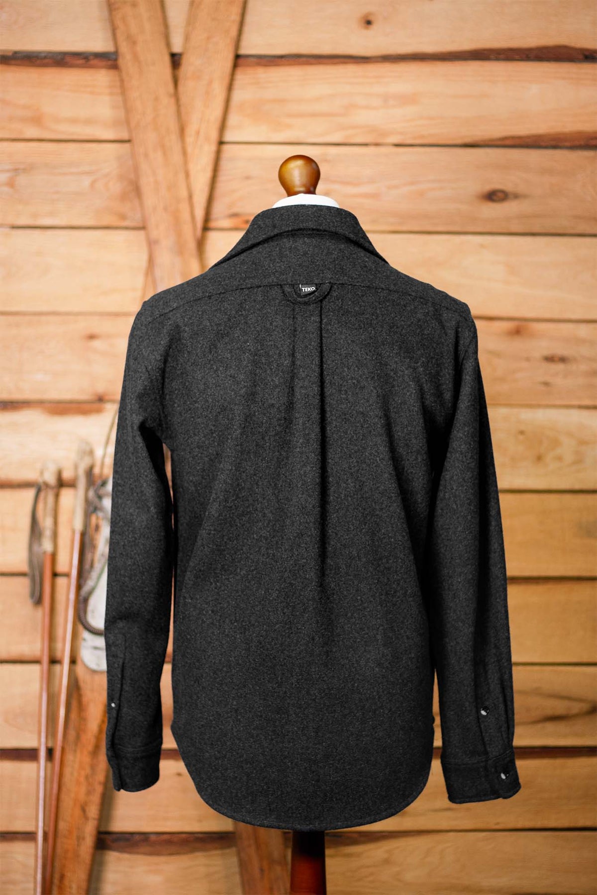 TEKO ROBERTSON MELTON Wool 2.0 Shacket with Two Chest Pockets