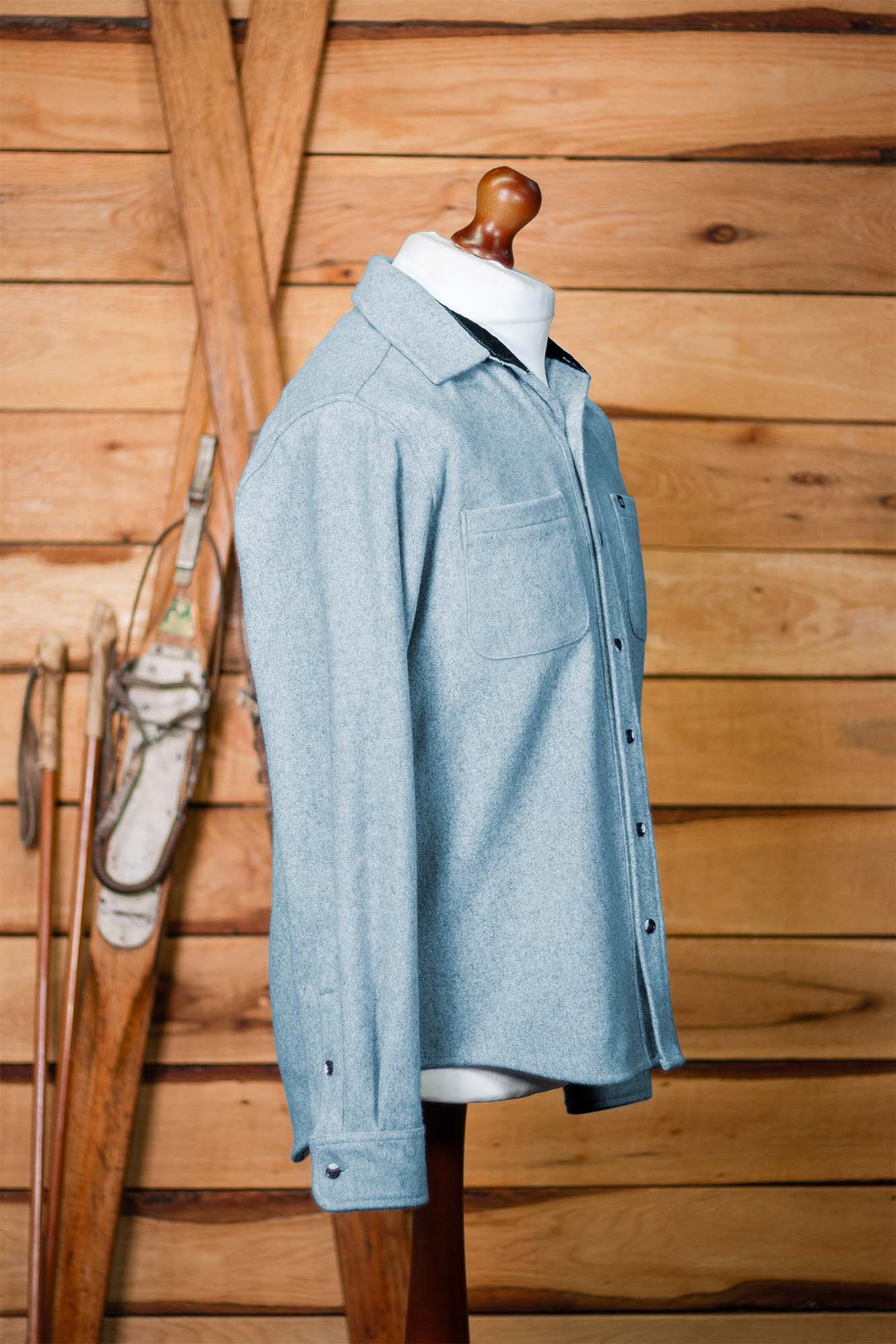 TEKO ROBERTSON MELTON Wool 2.0 Shacket with Two Chest Pockets