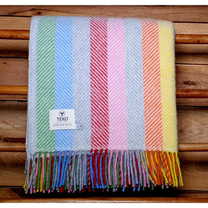 TEKO Prism Pure New Wool eco BLANKET - 150cm x 183cm - Made in Britain