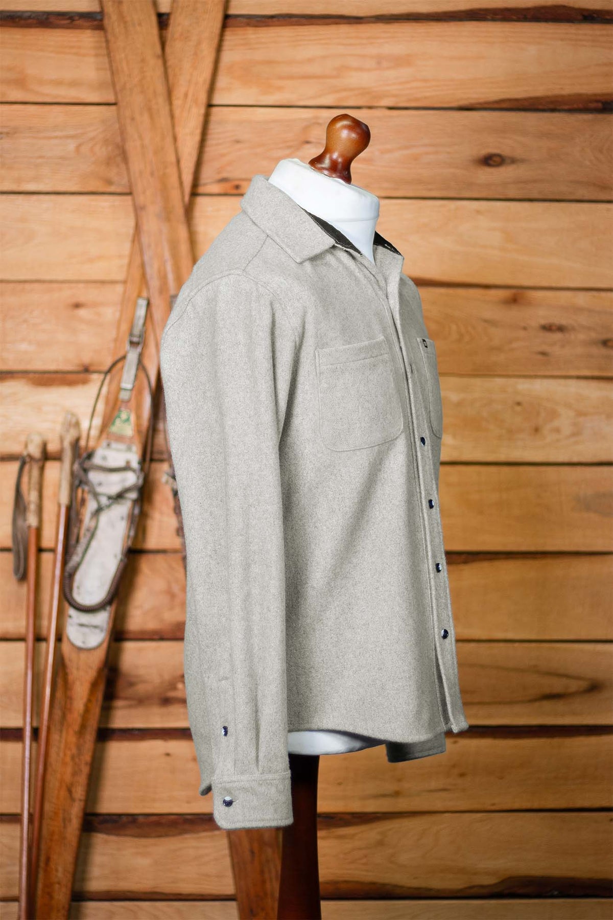 TEKO ROBERTSON MELTON Wool 2.0 Shacket with Two Chest Pockets