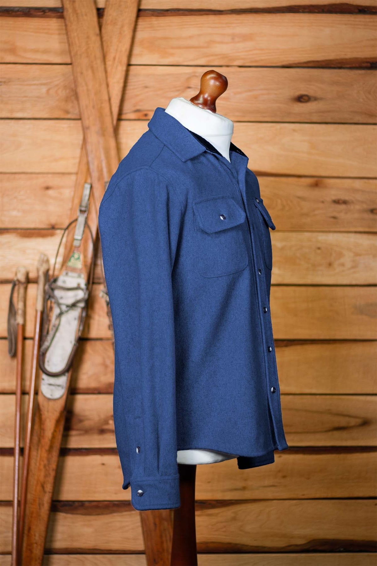 TEKO SIMPSON MELTON Wool 2.0 Shacket with Two Chest Pockets