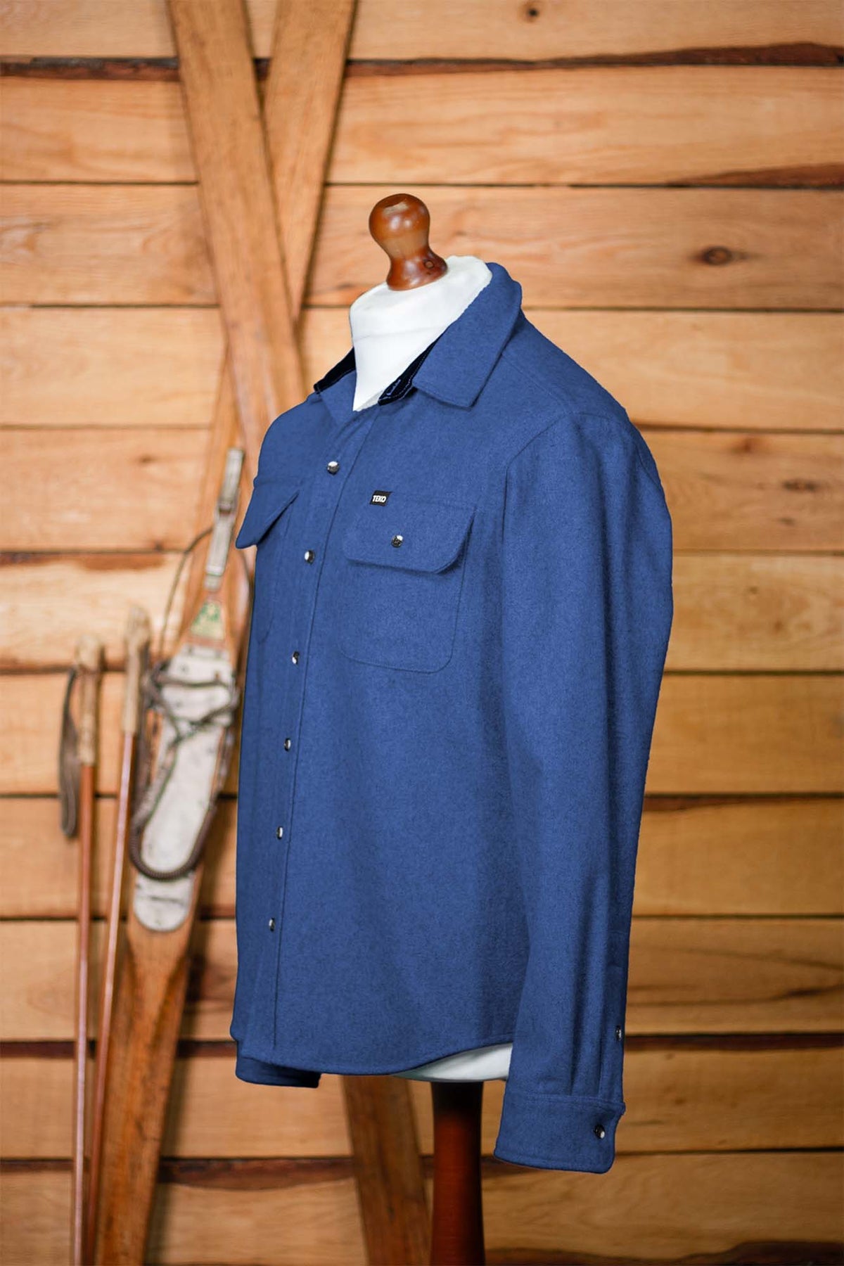 TEKO SIMPSON MELTON Wool 2.0 Shacket with Two Chest Pockets
