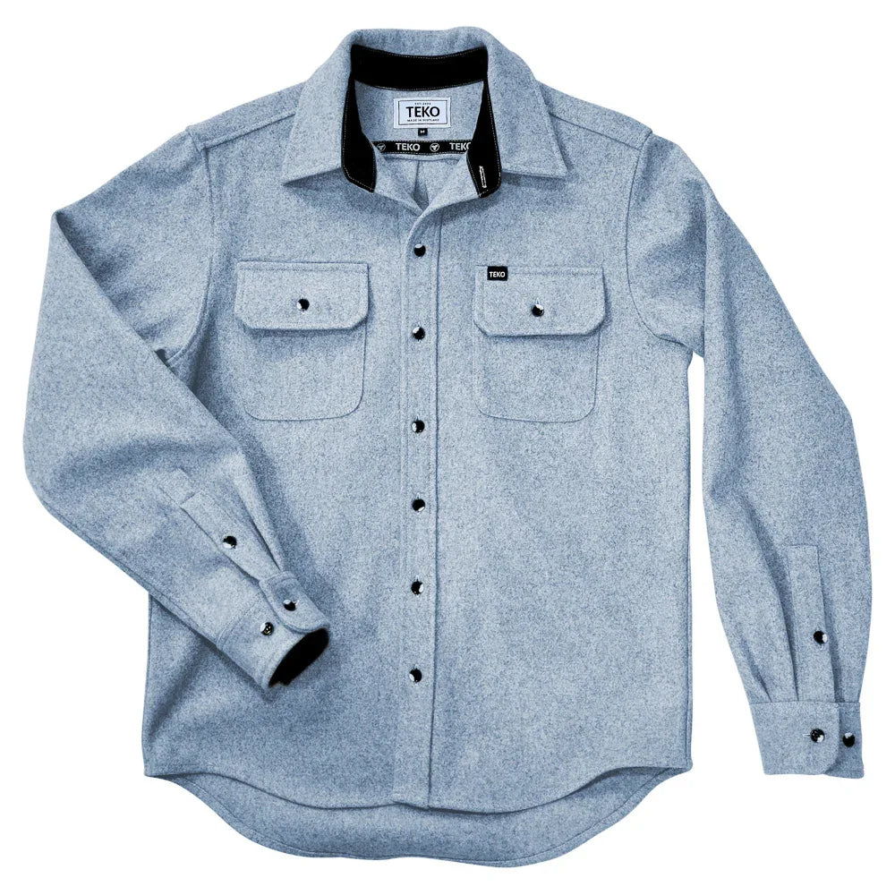 TEKO SIMPSON eco MELTON Wool 2.0 Men's Shirt with Two Chest Pockets - TEKO eco-performance