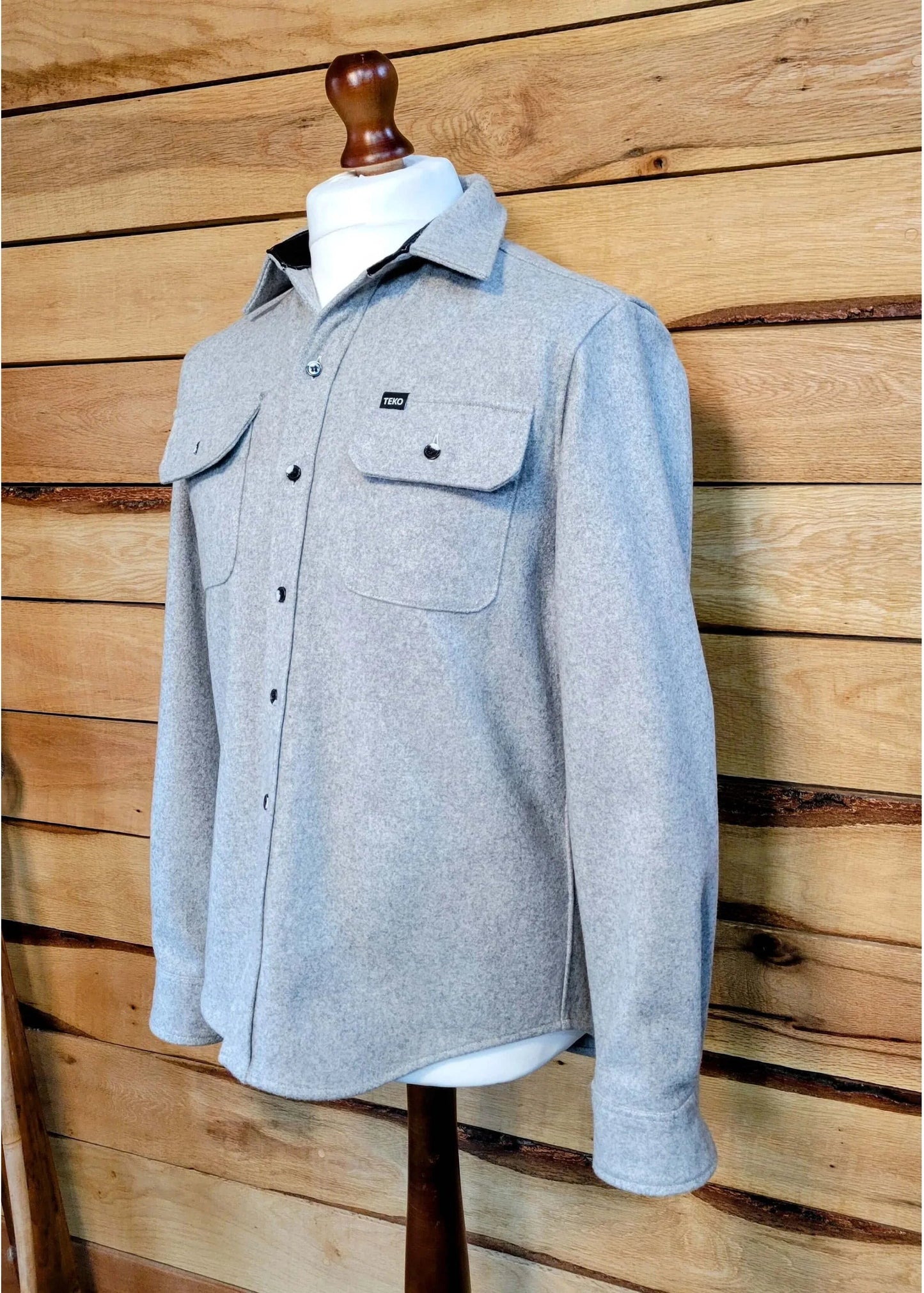 TEKO SIMPSON eco MELTON Wool 2.0 Men's Shirt with Two Chest Pockets - TEKO eco-performance