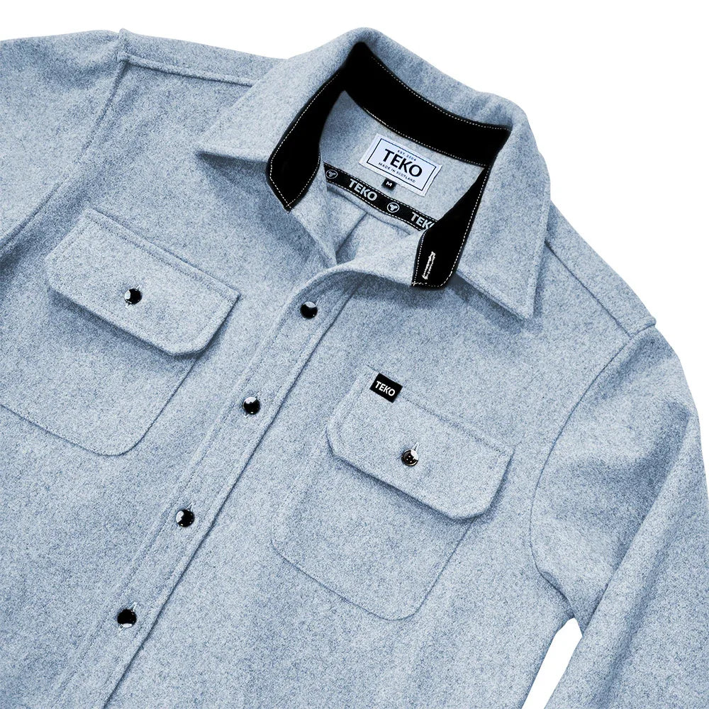 TEKO SIMPSON eco MELTON Wool 2.0 Men's Shirt with Two Chest Pockets - TEKO eco-performance