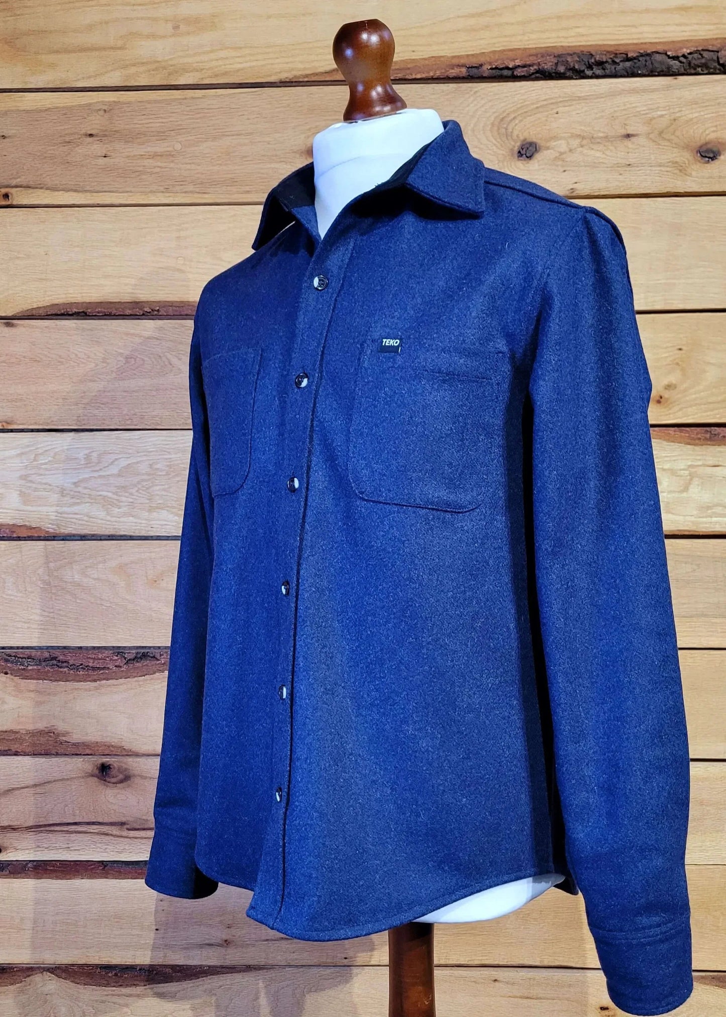 TEKO ROBERTSON eco MELTON Wool 2.0 Men's Shirt with Two Chest Pockets - TEKO eco-performance