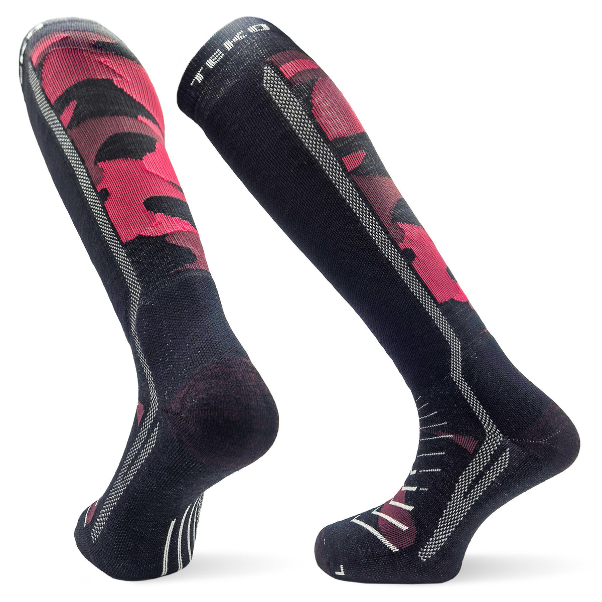 TEKO All-Mountain Merino Ski Socks | Strategic Shin, Foot, & Heel Padding | 2.0 Light Cushion