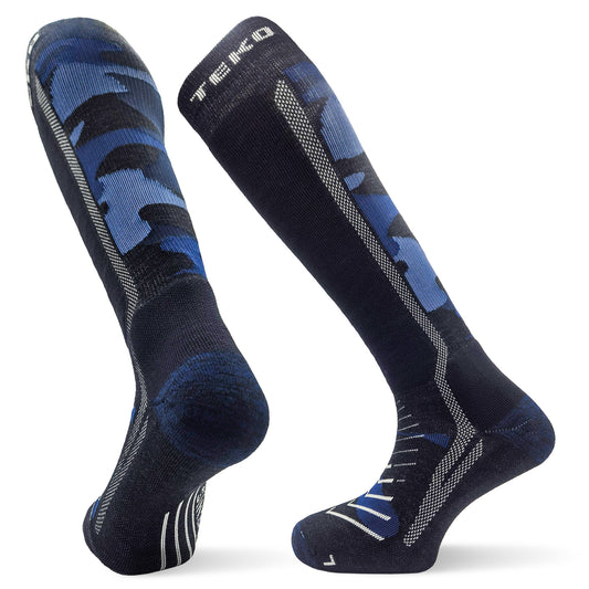 TEKO All-Mountain Merino Ski Socks | Strategic Shin, Foot, & Heel Padding | 2.0 Light Cushion