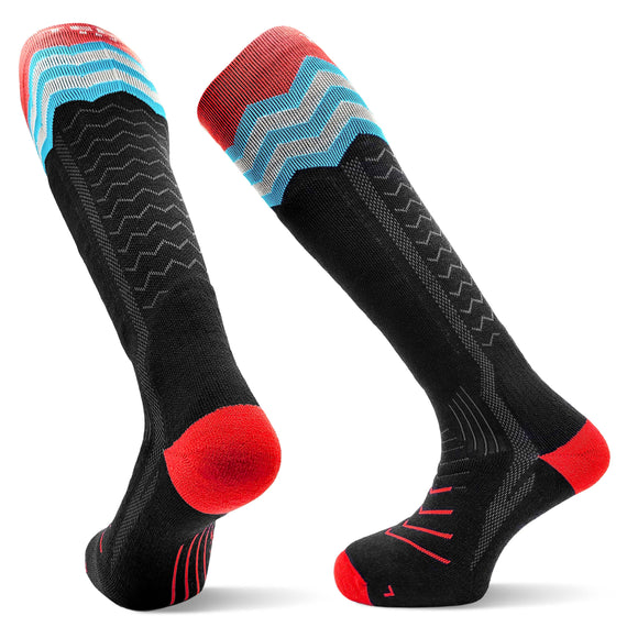 TEKO eco SKI 3.0 ALL-MTN MERINO WOOL SKIING SOCKS - Strategic Medium Cushion in Shin, Foot & Heel for Skiing
