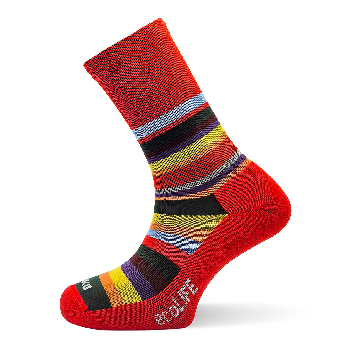 TEKO Saturn Socks | Lightweight & Durable | 2.0 Light Cushion | Red Stripe