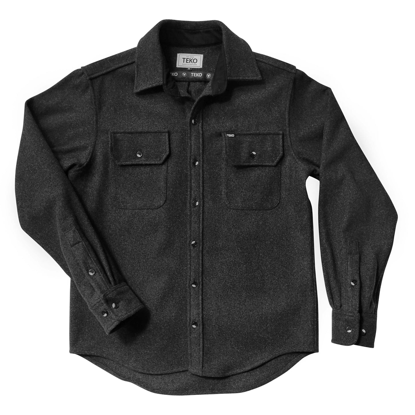TEKO SIMPSON eco MELTON Wool 2.0 Men's Shirt with Two Chest Pockets - TEKO eco-performance