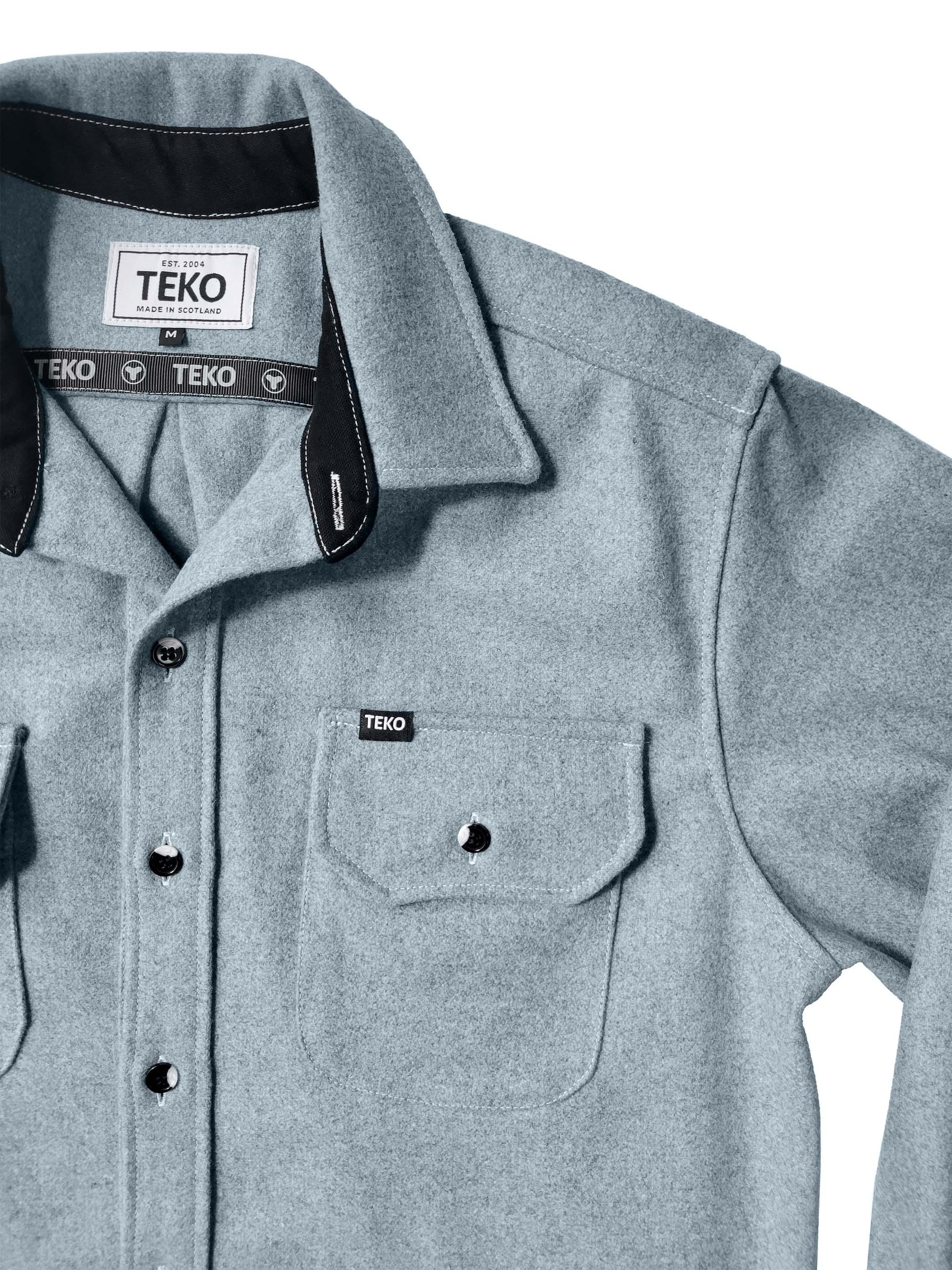 TEKO SIMPSON eco MELTON Wool 2.0 Men's Shirt with Two Chest Pockets - TEKO eco-performance