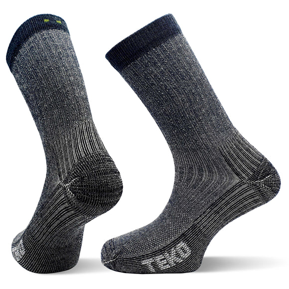 TEKO Eco HIKE 2.0 MERINO WOOL Light Hiking Socks - Enhanced Comfort - Grey - 2 PAIR PACK