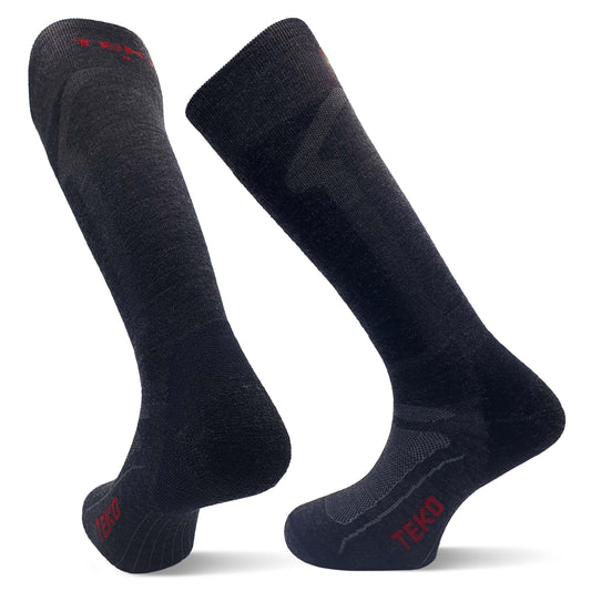 TEKO eco SKI PRO 1.0 Ultralight Merino Wool Socks with Strategic Light Cushioning - TEKO eco-performance