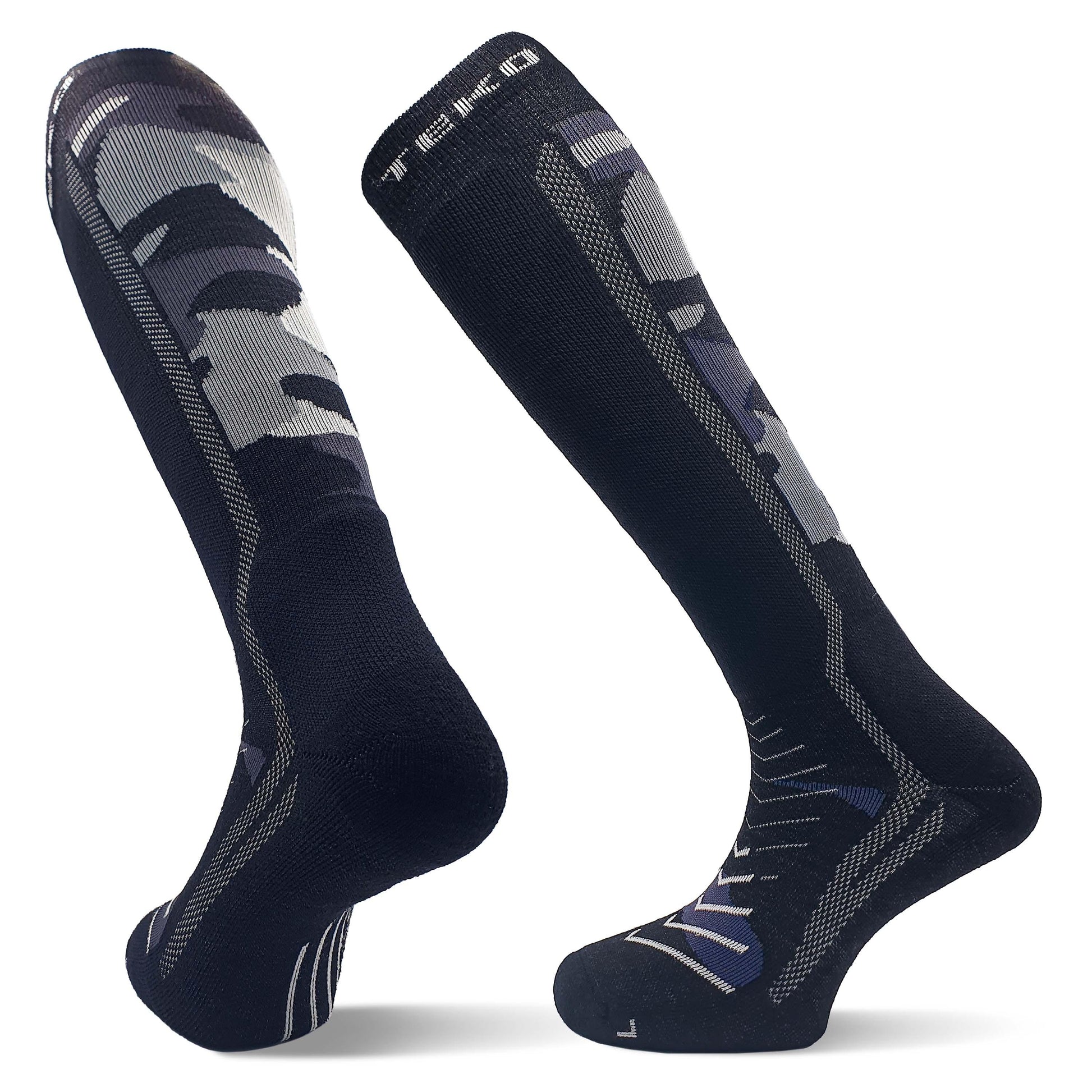 TEKO Eco Snow 2.0 MTN DiViSiON MERINO WOOL SOCKS - Strategic Light Cushion in Shin, Foot & Heel for Skiing - TEKO eco-performance