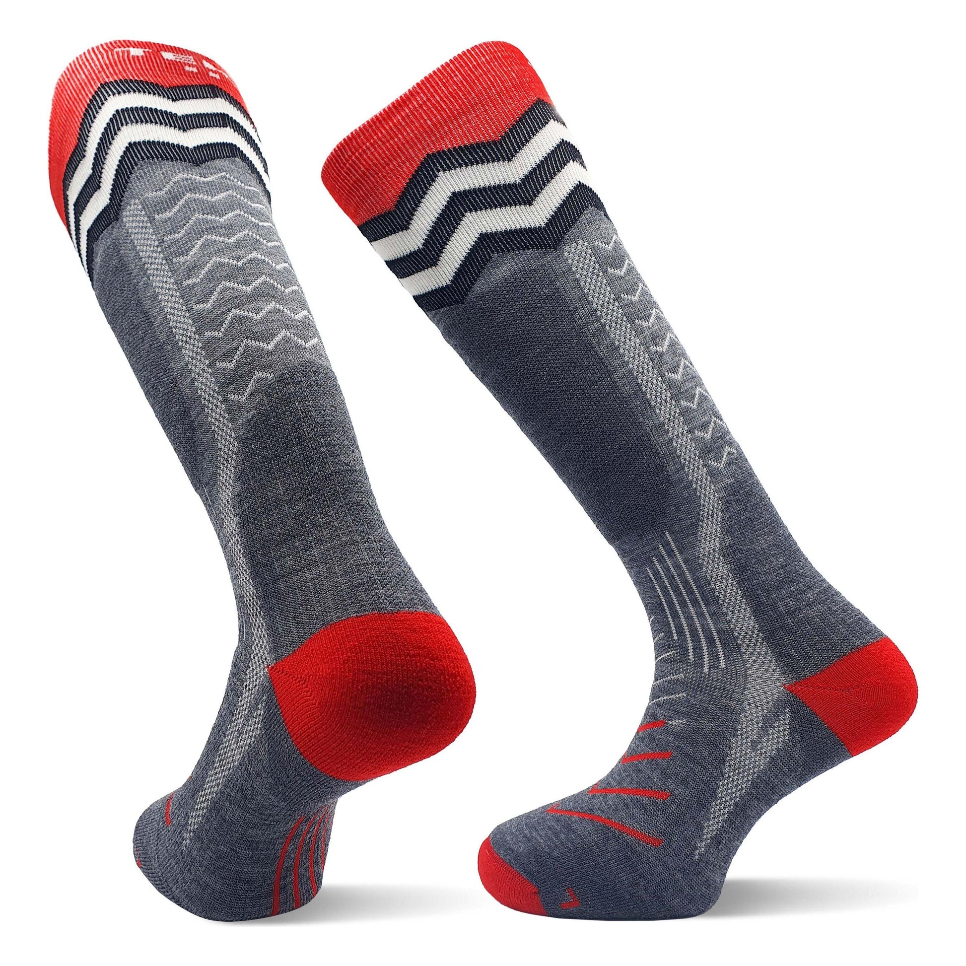 TEKO eco SKI 3.0 ALL-MTN MERINO WOOL SKIING SOCKS - Strategic Medium Cushion in Shin, Foot & Heel for Skiing - TEKO eco-performance