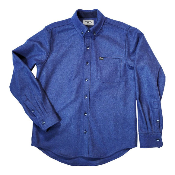 TEKO FRASER eco MELTON Wool 2.0 Men's Shirt - Storm Blue