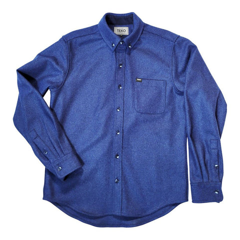 TEKO FRASER eco MELTON Wool 2.0 Men's Shirt - Storm Blue