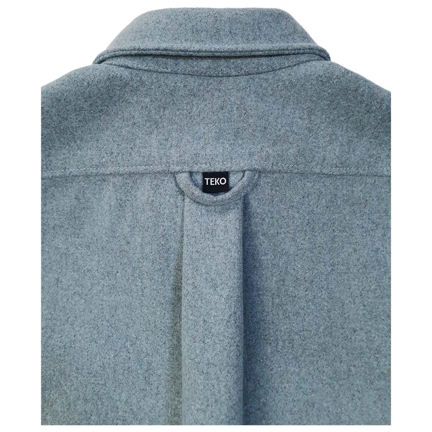 TEKO FRASER eco MELTON Wool 2.0 Men's Shirt - Misty Blue - TEKO eco-performance
