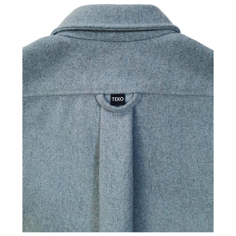 TEKO FRASER eco MELTON Wool 2.0 Men's Shirt - Misty Blue