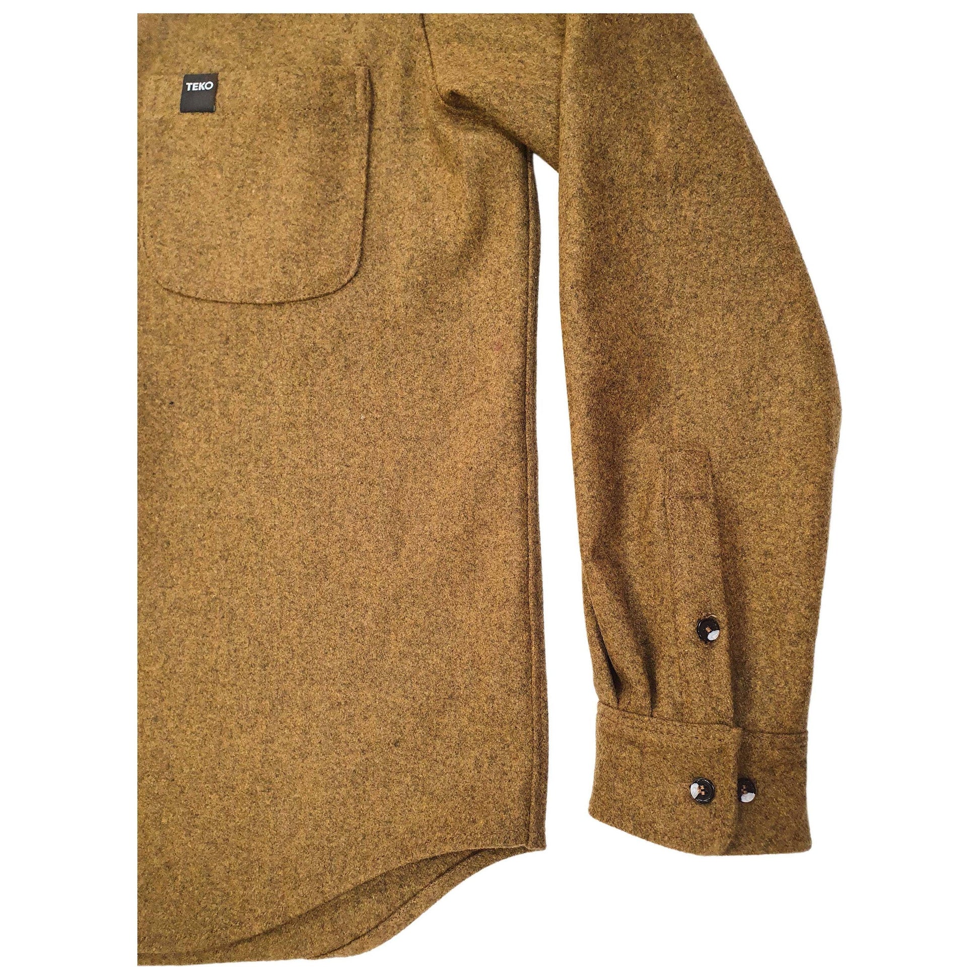 TEKO FRASER eco MELTON Wool 2.0 Men's Shirt - Pinewood - TEKO eco-performance