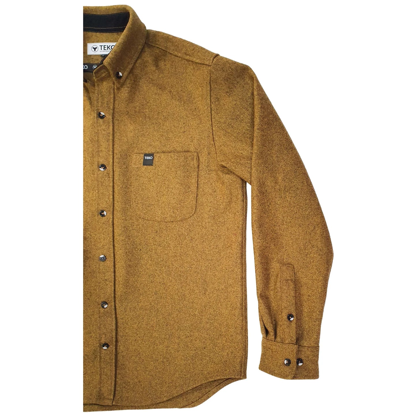 TEKO FRASER eco MELTON Wool 2.0 Men's Shirt - Pinewood - TEKO eco-performance