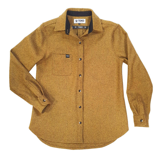 TEKO OBAN eco MELTON Wool 2.0 Women's Shirt - Pinewood - TEKO eco-performance