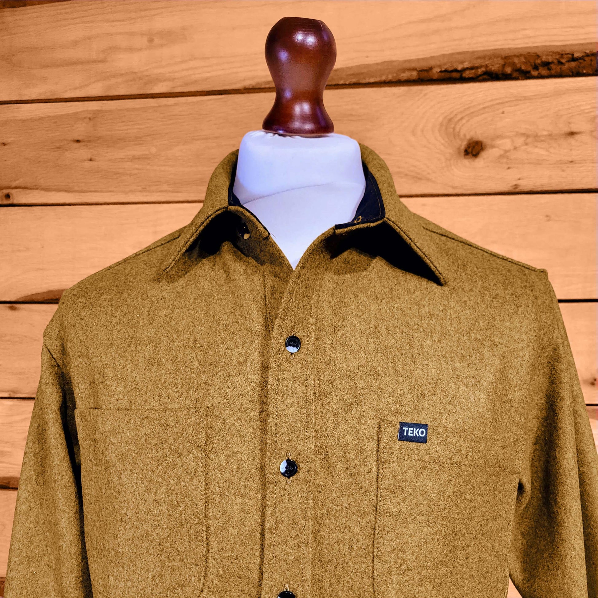 TEKO ROBERTSON eco MELTON Wool 2.0 Men's Shirt with Two Chest Pockets - TEKO eco-performance