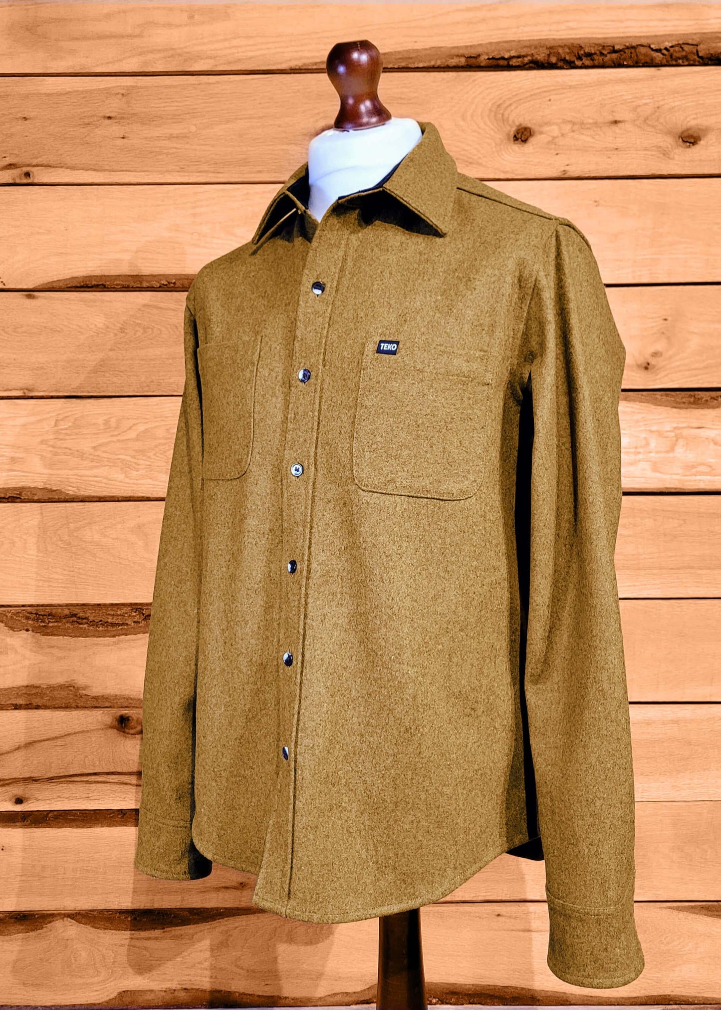 TEKO ROBERTSON eco MELTON Wool 2.0 Men's Shirt with Two Chest Pockets - TEKO eco-performance