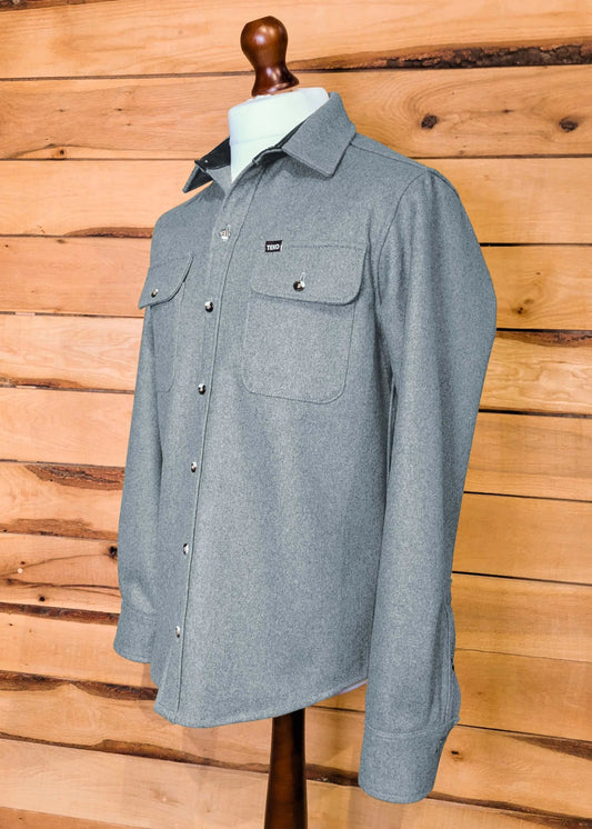 TEKO SIMPSON eco MELTON Wool 2.0 Men's Shirt with Two Chest Pockets - TEKO eco-performance